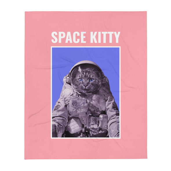 Renerded Space Cat Throw Blanket