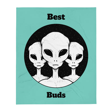 Renerded Alien Best Buds Throw Blanket