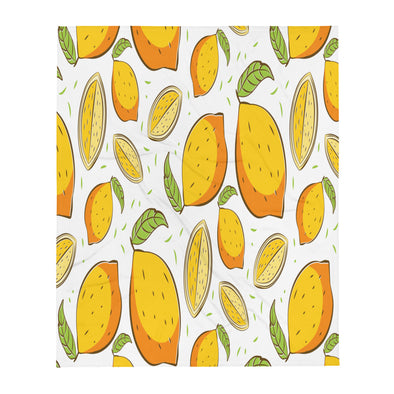 Renerded lemon pattern TP Throw Blanket