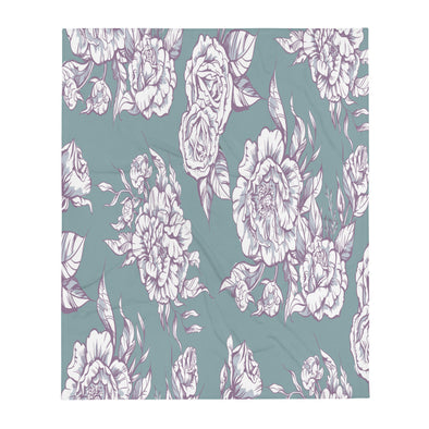 Renerded FloralPattern TP Throw Blanket