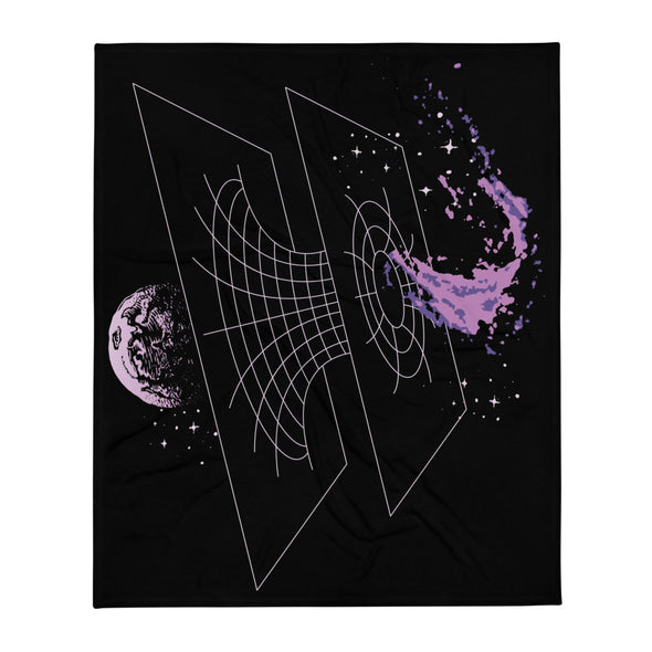 Renerded WormholeDiagram  Throw Blanket