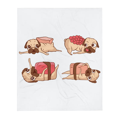 Renerded pugs  Throw Blanket